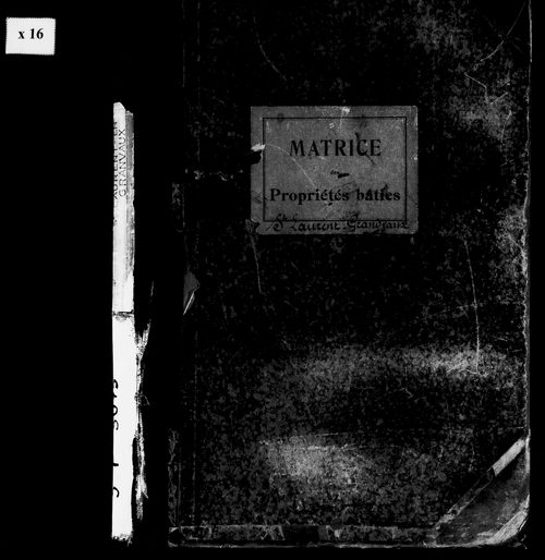 Matrice des propriétés bâties.