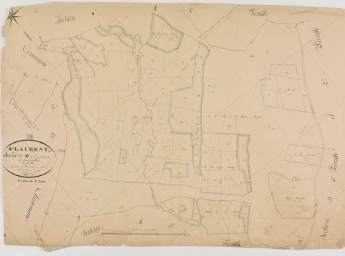 Saint-Laurent-en-Grandvaux, section A, la Charbonnière, feuille 2.géomètre : Bénier