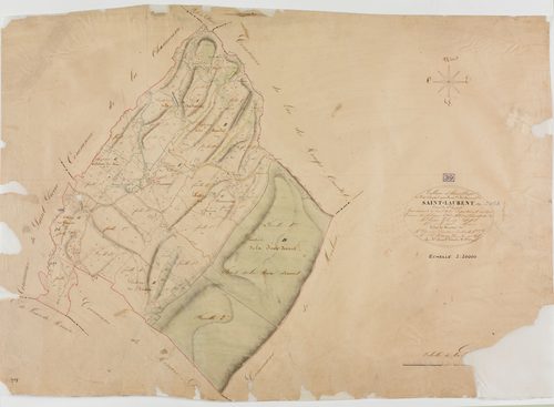 Saint-Laurent-en Grandvaux, tableau d'assemblage.géomètre : Deniset