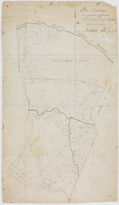 Saint-Lothain, section B, feuille 1.