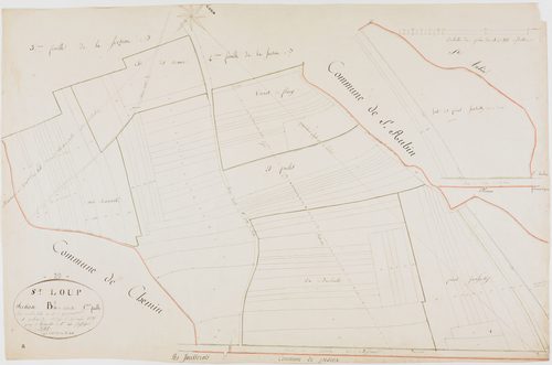 Saint-Loup, section B, en Buchaille, feuille 5.