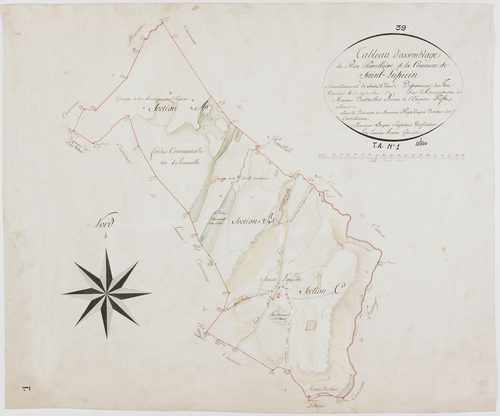Saint-Lupicin, tableau d'assemblage.géomètre : Rosset