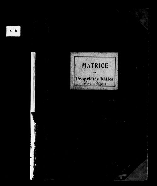 Matrice des propriétés bâties.