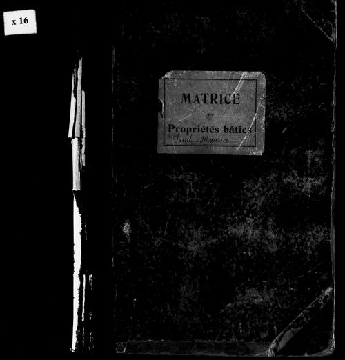 Matrice des propriétés bâties.
