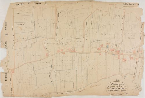 Saint-Pierre, section A, Vers l'Eglise, feuille 4.
