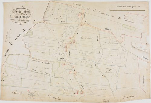 Saint-Pierre, section A, Vers l'Eglise, feuille 1.
