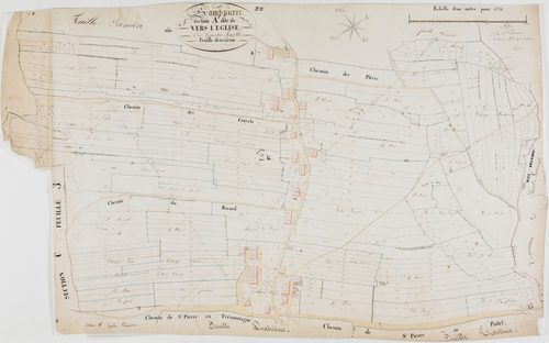Saint-Pierre, section A, Vers l'Eglise, feuille 2.