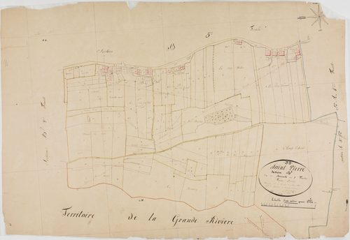 Saint-Pierre, section B, les Bouvets, feuille 1.