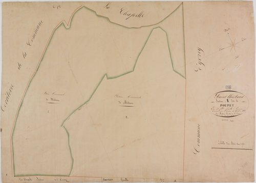 Saint-Thiébaud, section A, Poupet, feuille 1.