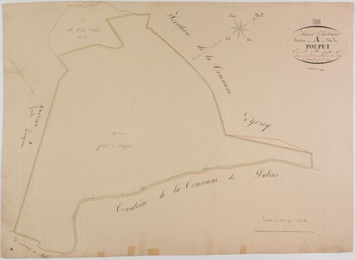 Saint-Thiébaud, section A, Poupet, feuille 4.