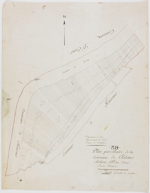 Salans, section B, Aval, feuille 2.géomètre : Savourot