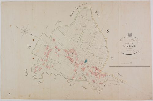 Saligney, section A, le Village, feuille 2.