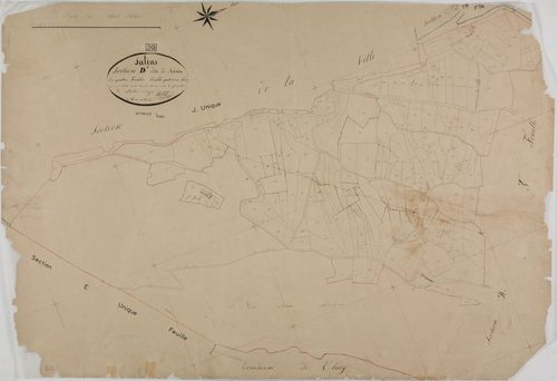 Salins, section D, Belain, feuille 4.