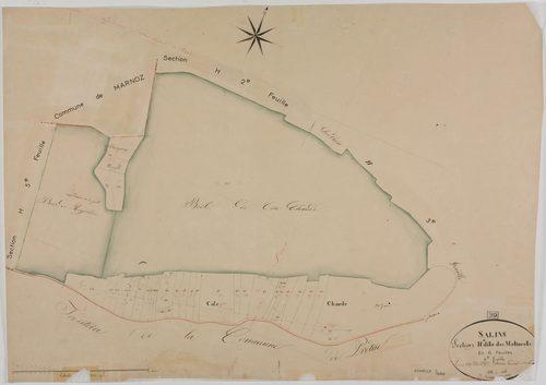 Salins, section H, Melincols, feuille 4.