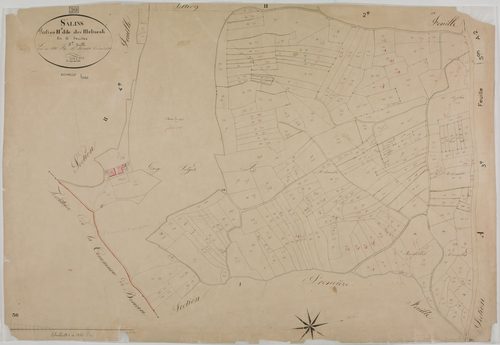 Salins, section H, Melincols, feuille 3.