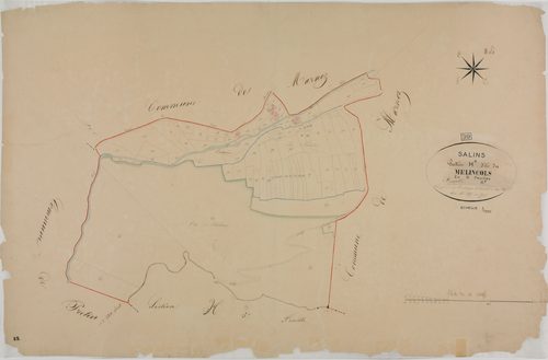 Salins, section H, Melincols, feuille 6.