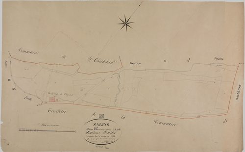 Salins, section B, le Ruisseau de Rousset, feuille 6.