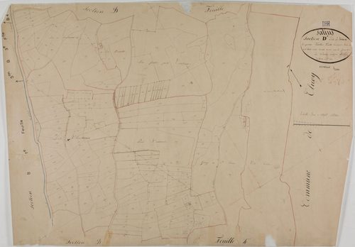 Salins, section D, Belain, feuille 3.