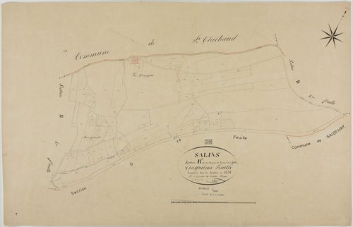 Salins, section B, le Ruisseau de Rousset, feuille 5.