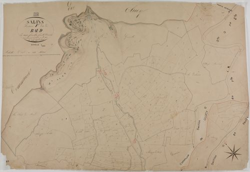Salins, section F, Baud, feuille 1.