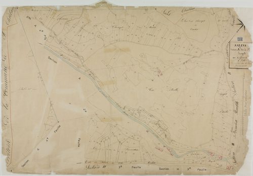 Salins, section A, dite de Saint-Joseph, feuille 3.