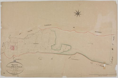 Salins, section H, Melincols, feuille 5.