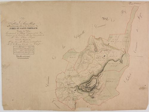 Ivrey et Saint-Thiébaud, tableau d'assemblage. -Date : 1831.