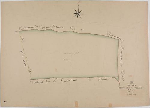 Salins, section C, les Amboussoux, feuille 3, 4ème partie.