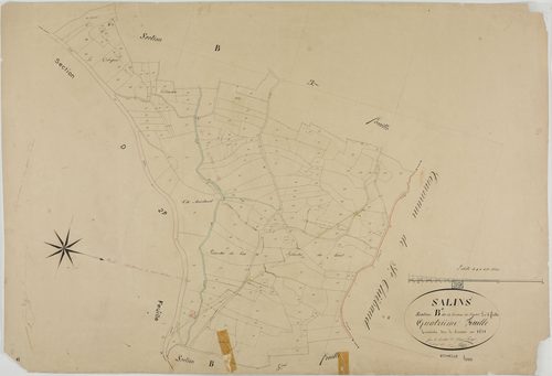Salins, section B, le Ruisseau de Rousset, feuille 4.