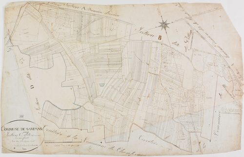 Sampans, section C, la Mare Neuve, feuille unique.géomètre : Félix aîné