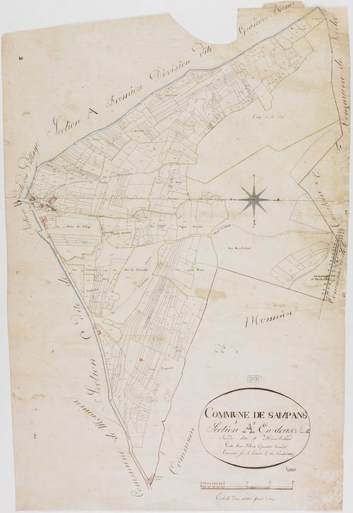 Sampans, section A, les Grandes Bornes, feuille 2.géomètre : Félix aîné