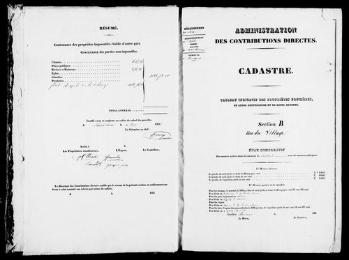 Etat de sections.