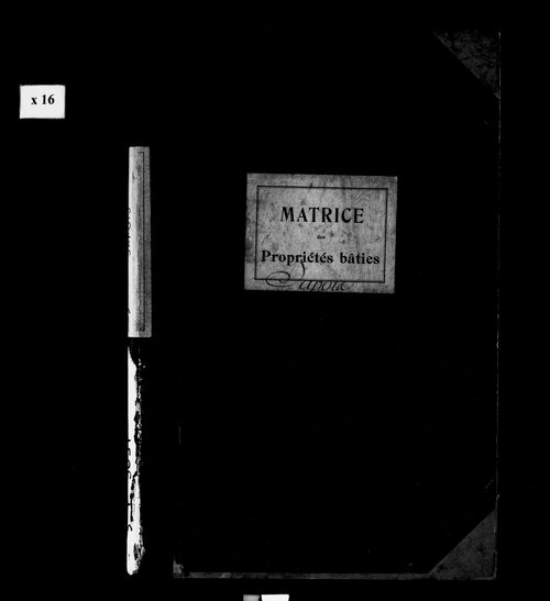 Matrice des propriétés bâties.