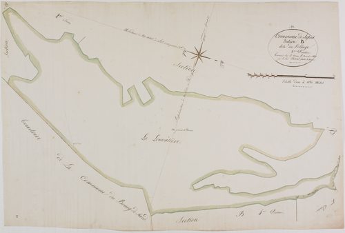 Sapois, section B, le Village, feuille 3.