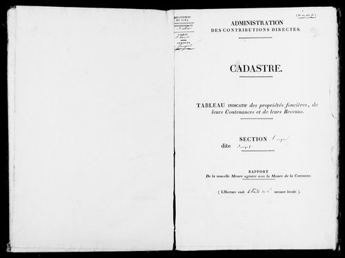 Etat de sections.