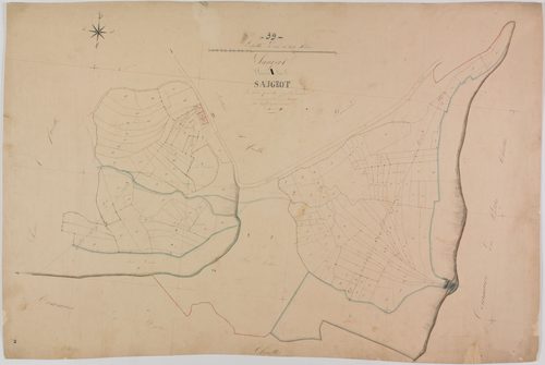 Saugeot, section A, feuille 2.