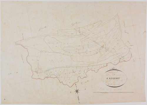 Saugeot, section A, feuille 8.