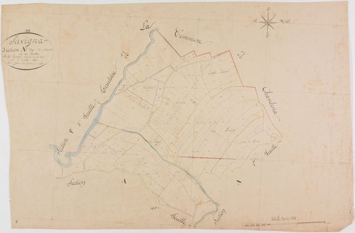 Savigna, section A, les Charnes, feuille 2.géomètre : C. Jannin