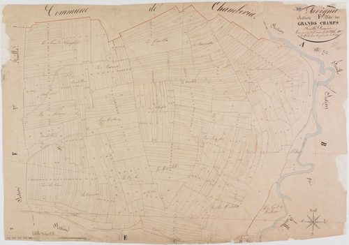 Savigna, section F, Grands Champs, feuille 2.géomètre : H. Duchesne