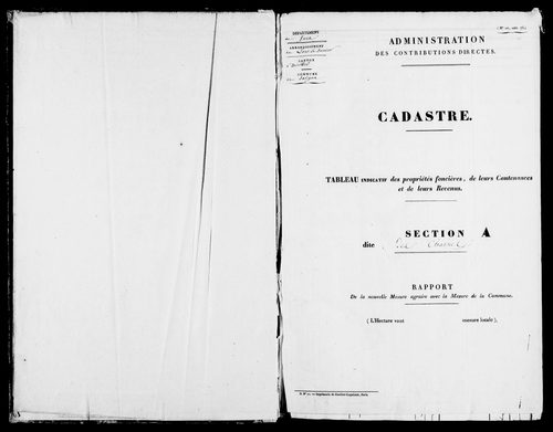 Etat de sections.