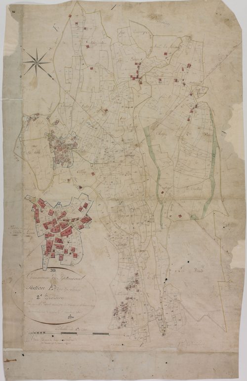 Septmoncel, section E, le Village, feuille 2.