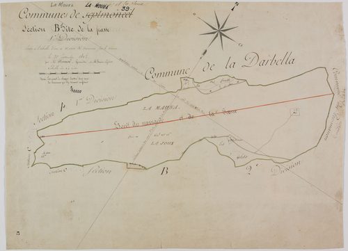 Septmoncel, section B, la Frasse, feuille 1.