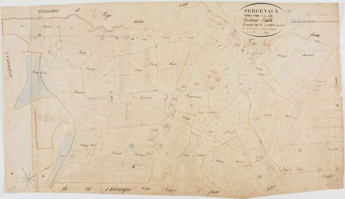Sergenaux, section unique, feuille 3.géomètre : Singey