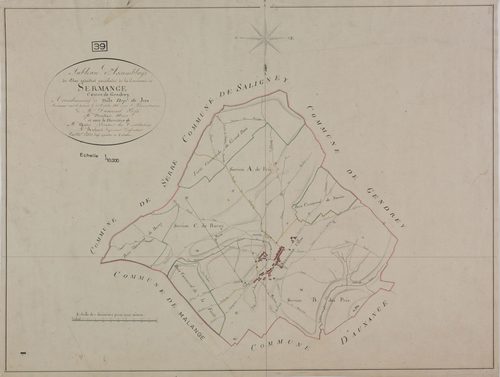 Sermange, tableau d'assemblage.