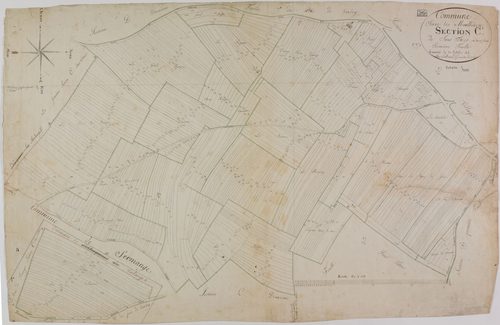 Serre-les-Moulières, section C, Sous Têtre, feuille 1.