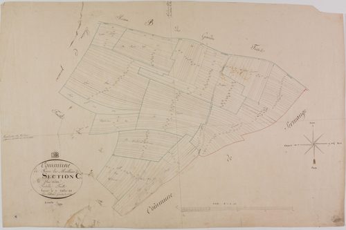 Serre-les-Moulières, section C, Sous Têtre, feuille 2.