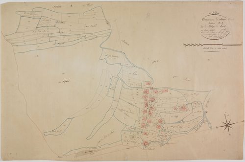 Sirod, section F, Village de Lent, feuille 3.