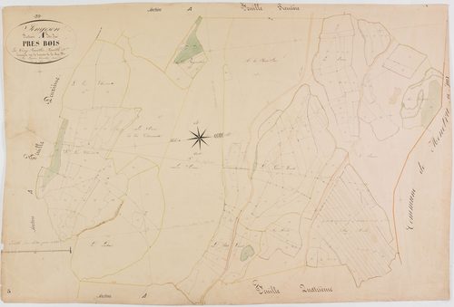 Songeson, section A, les Prés Bois, feuille 3.géomètre : Laplace