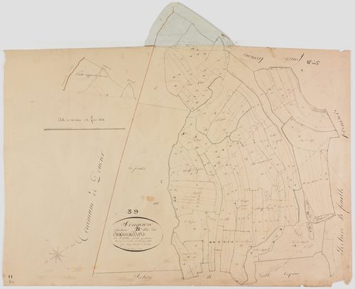 Songeson, section B, les Chatenaillots, feuille 4.géomètre : Aimey