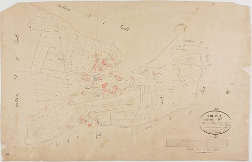 Soucia, section D, le Village, feuille 2.géomètre : Rosset fils